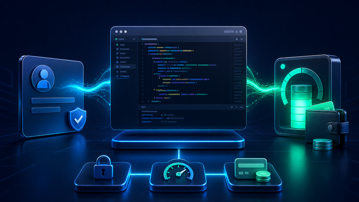 Codex 代码工作区与账号、用量计和点数余额连接示意图